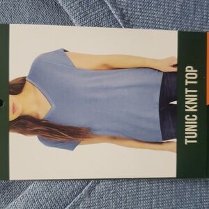 Orvis NWT Sky Blue Cap Sleeve Tunic Relaxed Fit Top, Large